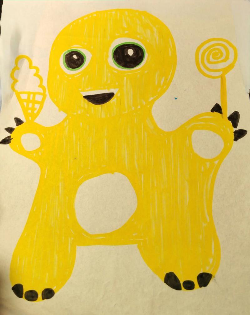 儿子自创画的简笔画奶龙爱画画的小朋友零基础学画画抖音