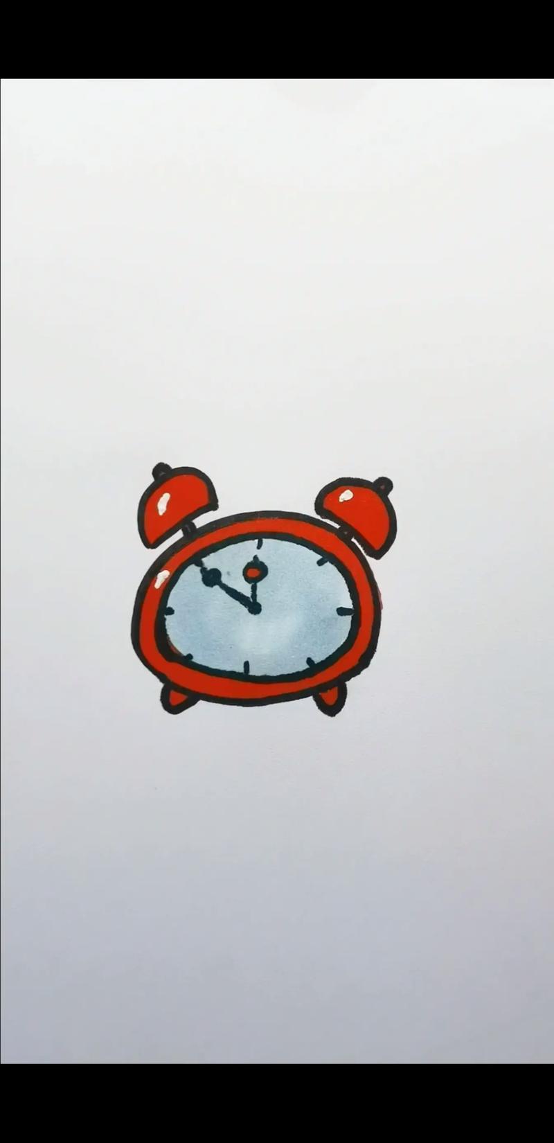 小闹钟简笔画教程
