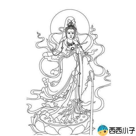 观音简笔画图片大全格格手抄报中国神仙观音简笔画菩萨简笔画原创