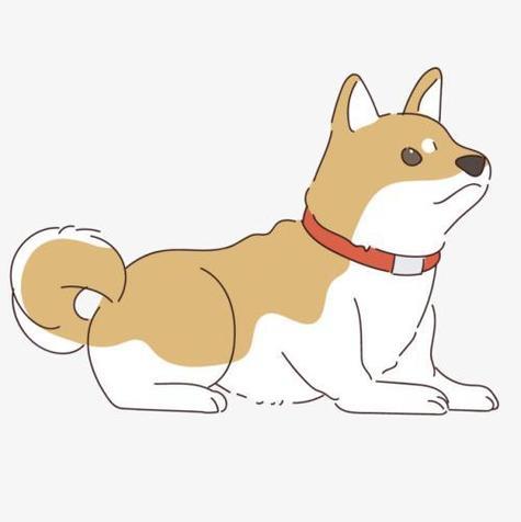 趴着小狗的简笔画
