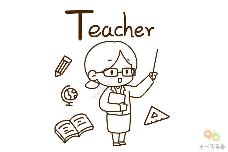 职业英语词汇简笔画老师teacher