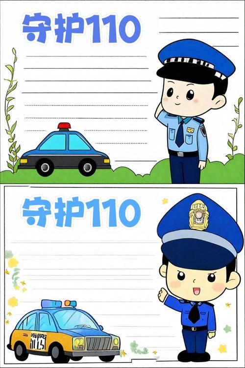 关于110的手抄报