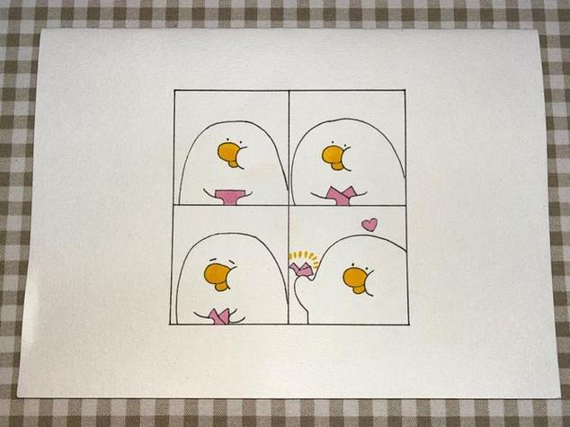四宫格简笔画简笔画画个简笔画人文绘画