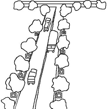 马路两旁都是树的strong简笔画strong