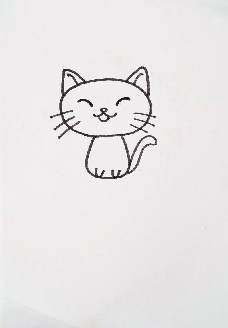 小猫简笔画教程一起来画简笔画小猫简笔画画画绘抖音