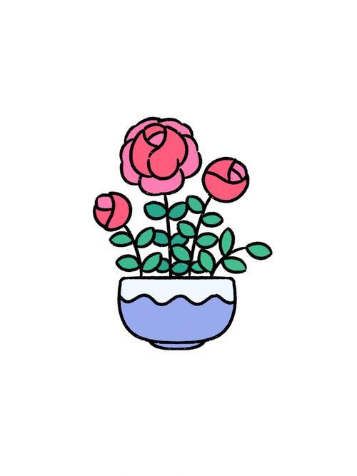 简笔画可爱的小盆栽