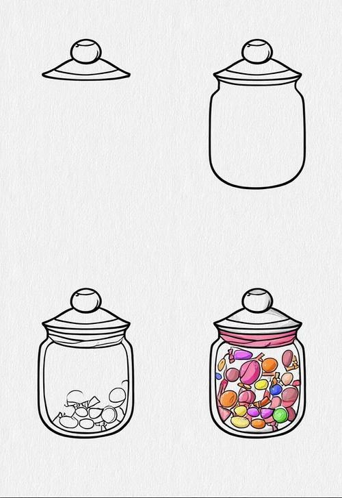 糖果罐简笔画