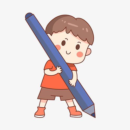 学习写字男孩