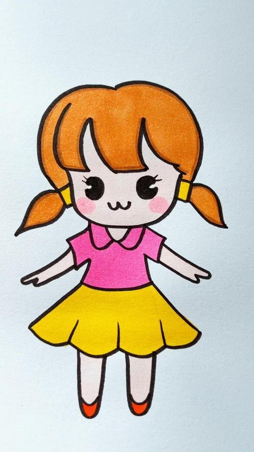 简笔画小女孩