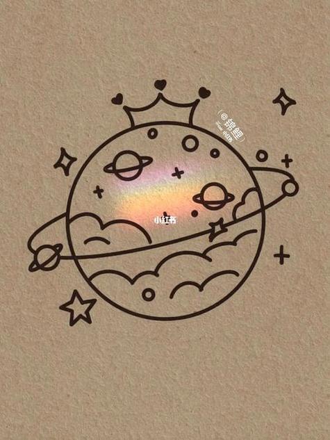 简单易学宇宙星河简笔画简笔画文化绘画银河系星球简笔画星河放光明