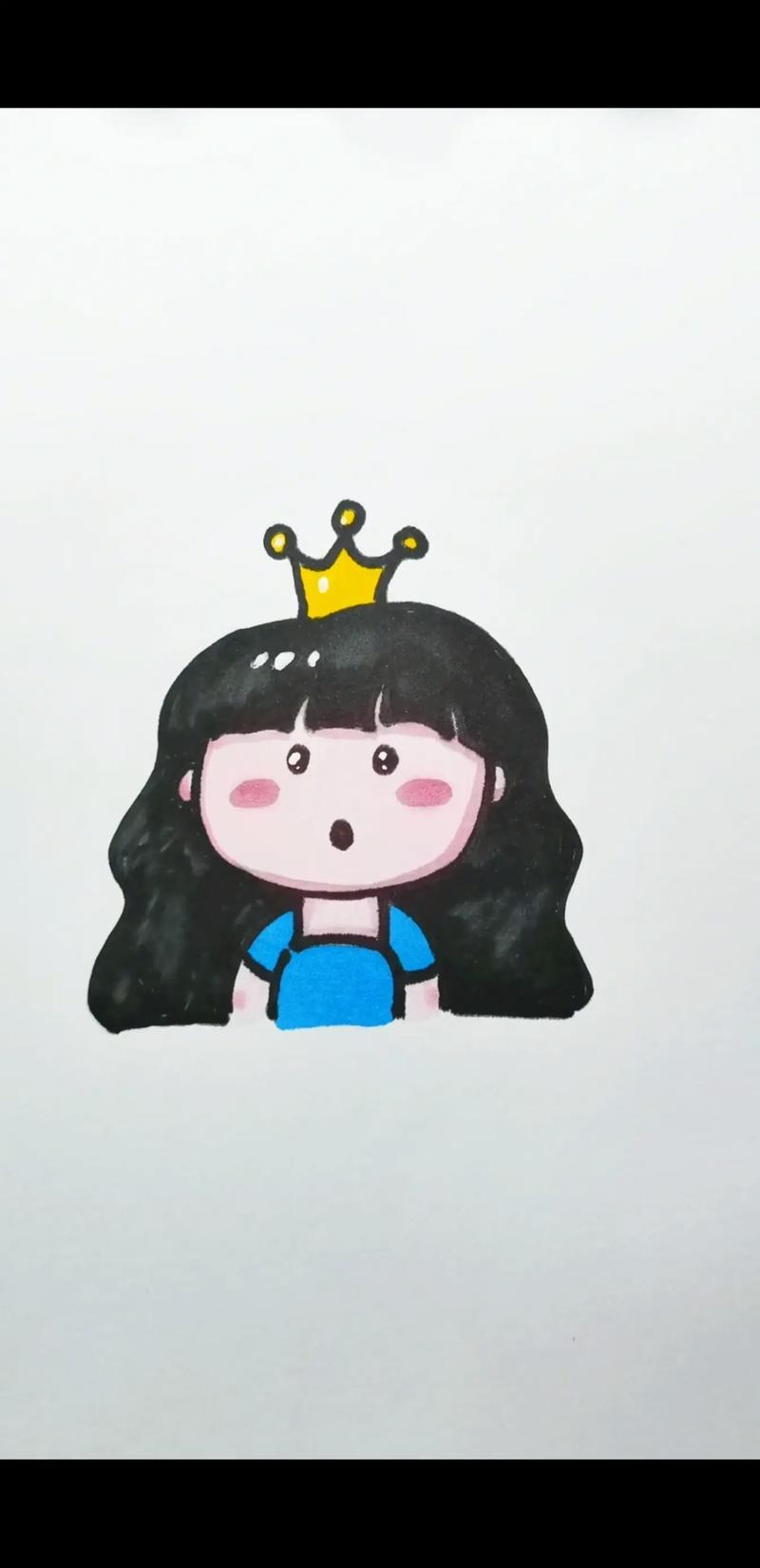 小公主简笔画教程小女生简笔画教程