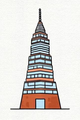 如果你也喜欢简笔画或者对建筑绘画感兴趣不妨试试手哦画完