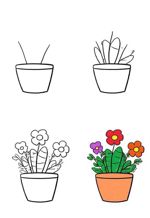 盆栽简笔画