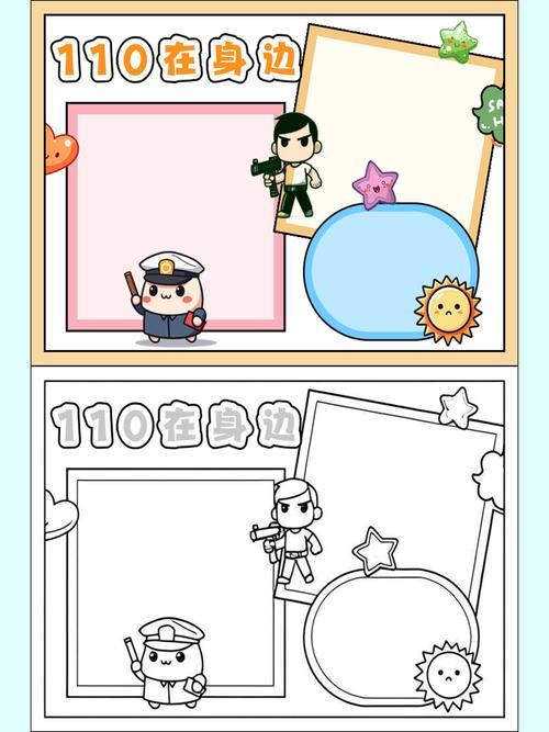 关于110的手抄报