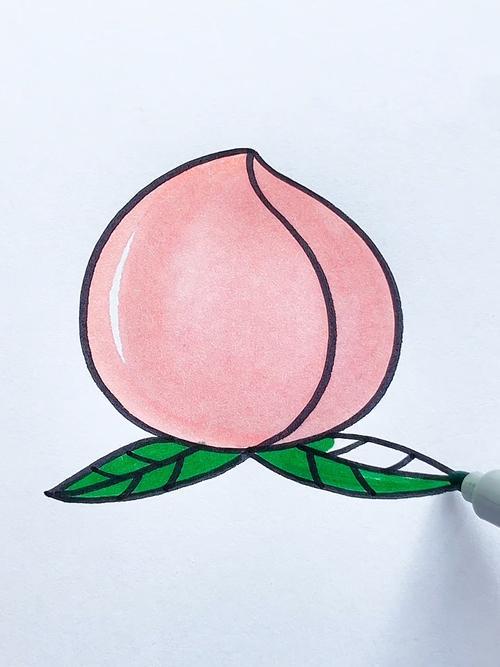 一起画桃子非常简单学不会你打我