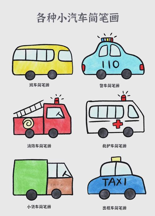 小汽车简笔画教程快来学