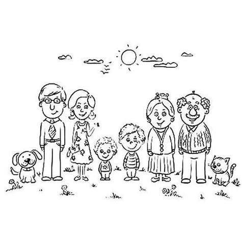 全家福简笔画爸爸妈妈爷爷奶奶我