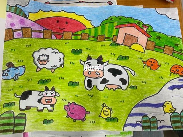 牧场简笔画