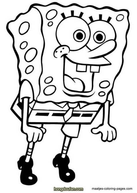 海绵宝宝动画片卡通图片涂色大全红豆饭小学生简笔画大全