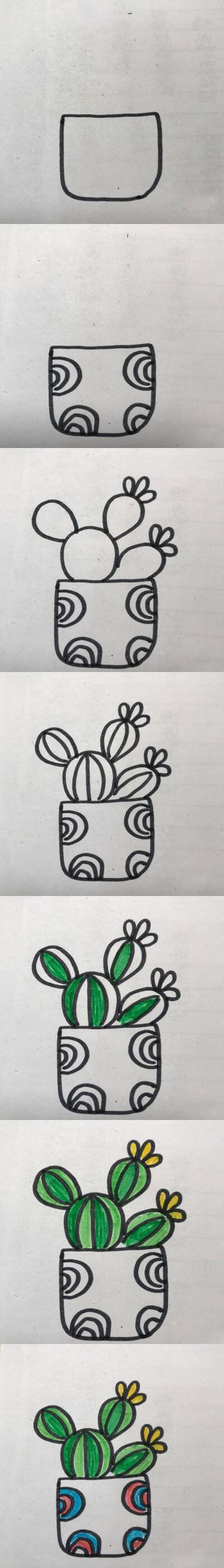 仙人掌简笔画