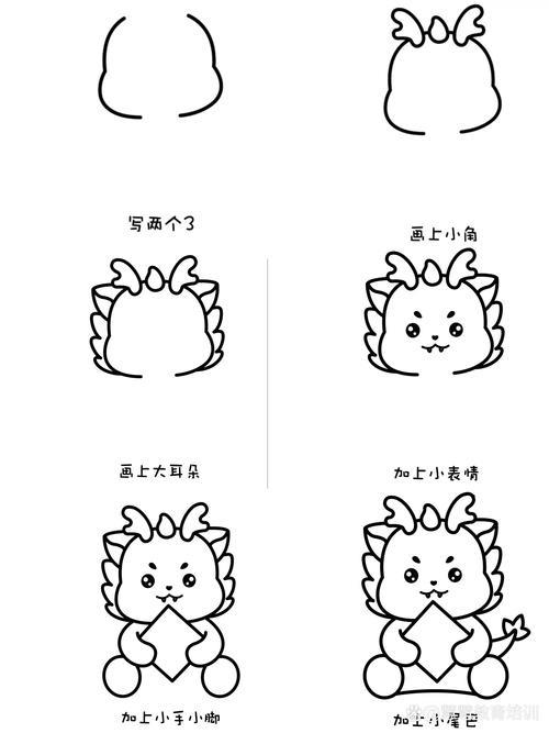 小龙怎么画才可爱家人们今天给大家分享两种简单又可爱的小龙简笔画