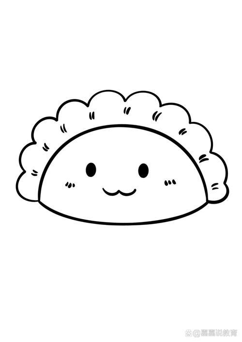 简笔画教程分享饺子
