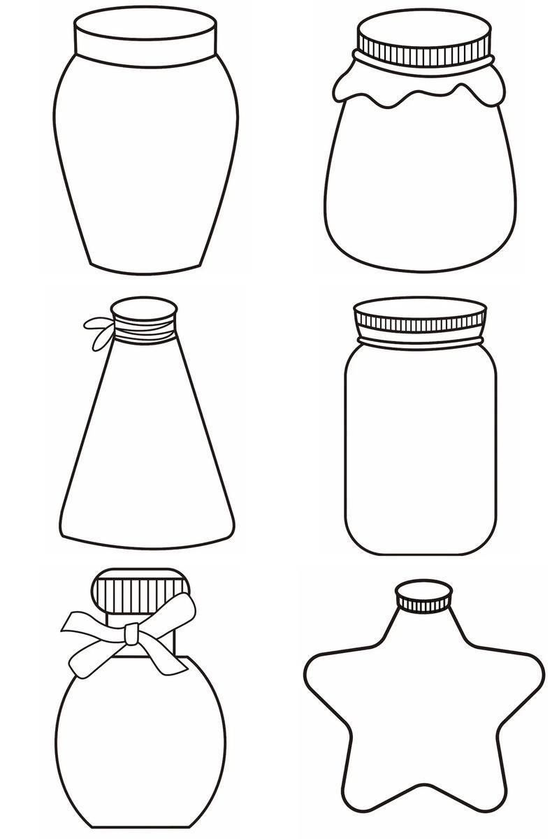 儿童画瓶子简笔画可打印瓶子里的春天幼儿园瓶子简笔画可打抖音