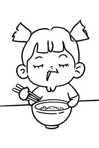 吃饭简笔画幼儿轻松学
