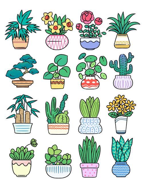 简笔画可爱的小盆栽