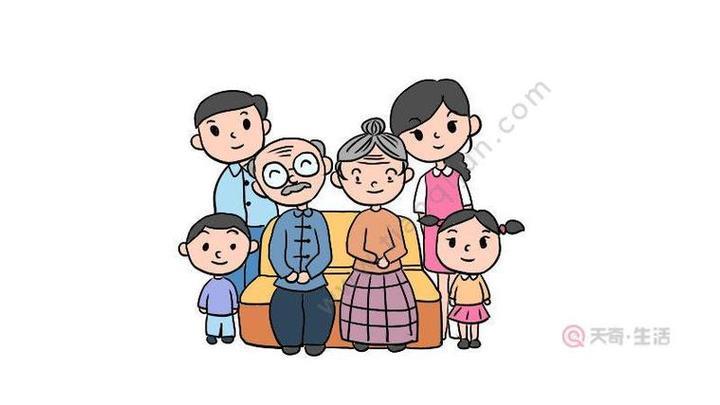 爸爸妈妈爷爷奶奶简笔画五人简笔画图片大全普车都