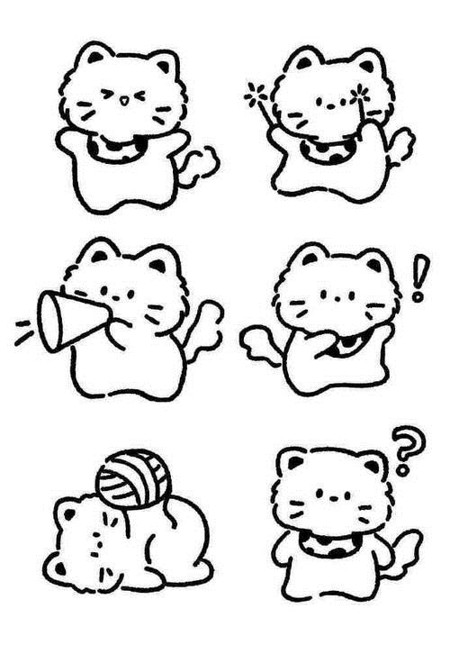 简笔画小猫咪