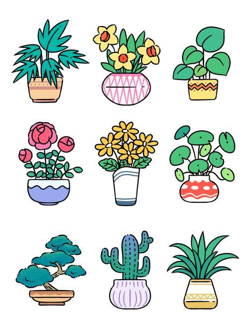 简笔画可爱的小盆栽