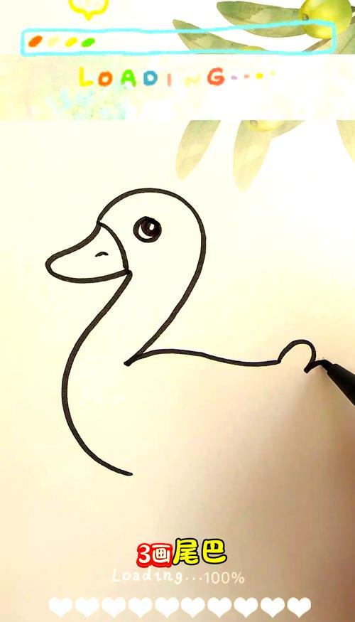 小鸭子简笔画教程