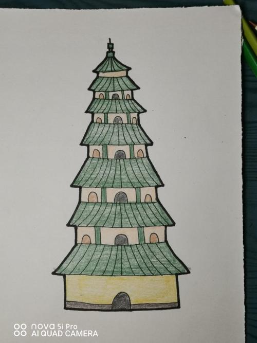 一步一步地画一画我们从化有名的建筑物文峰塔准备好纸和笔了吗