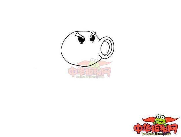 原始豌豆射手简笔画怎么画
