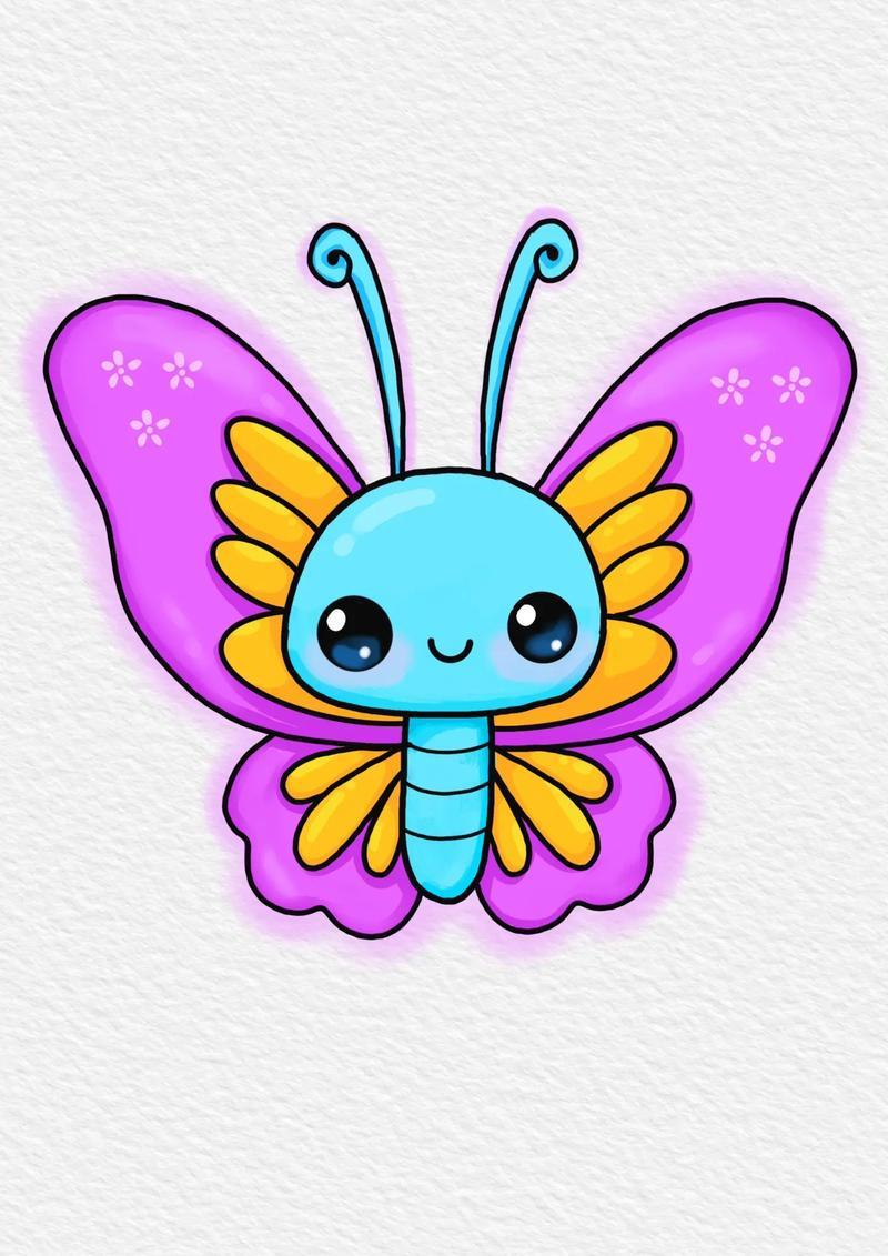 蝴蝶怎么画一笔一画教你画简笔画一学就会的简笔画抖音